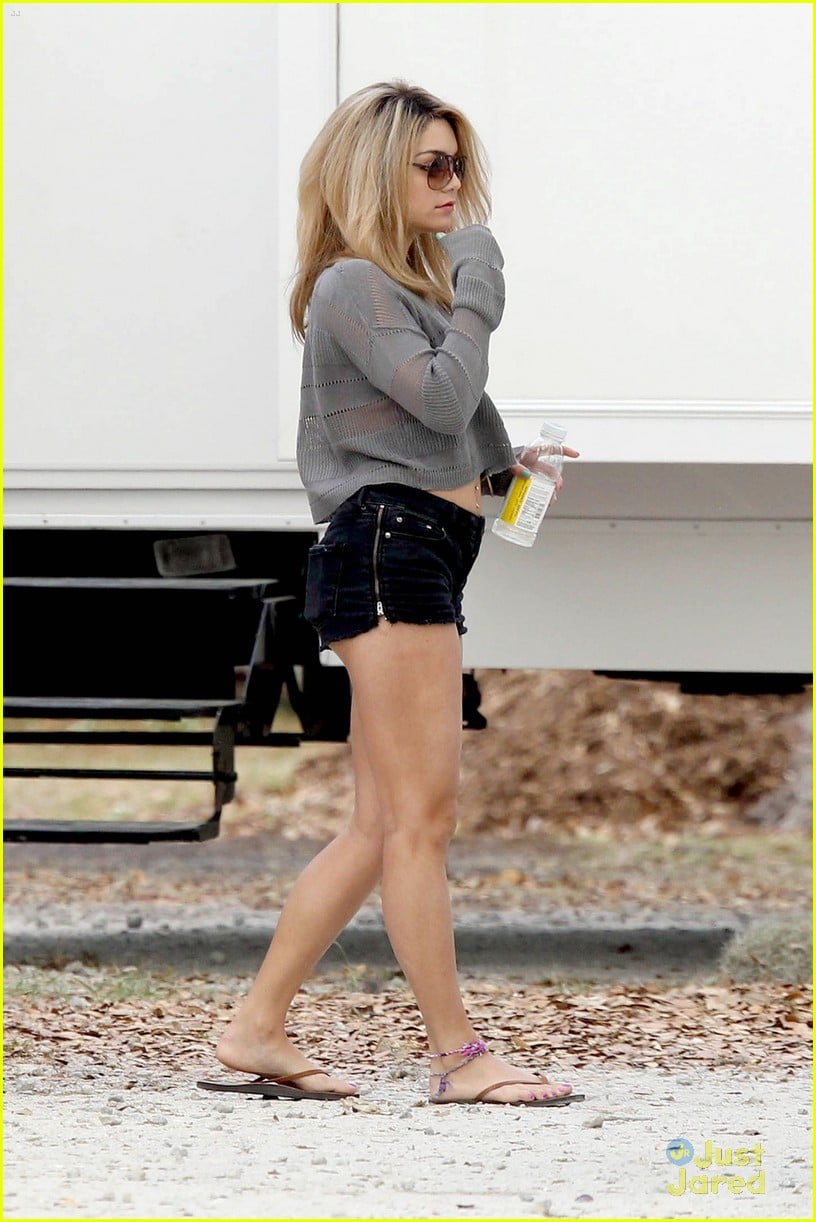 Ashley Benson Sheer On Spring Breakers Set With Vanessa Hudgens