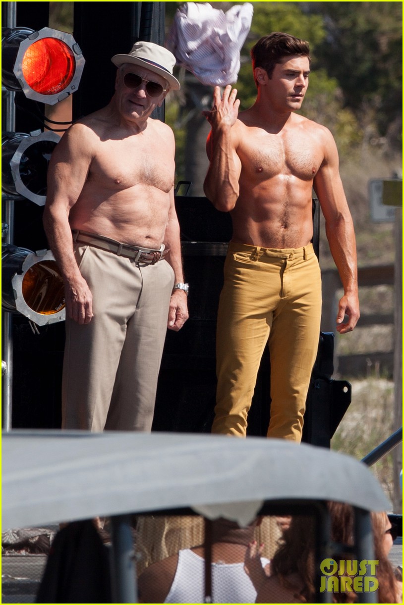 Full Sized Photo Of Zac Efron Robert De Niro Have Shirtless Contest On Set Zac Efron His