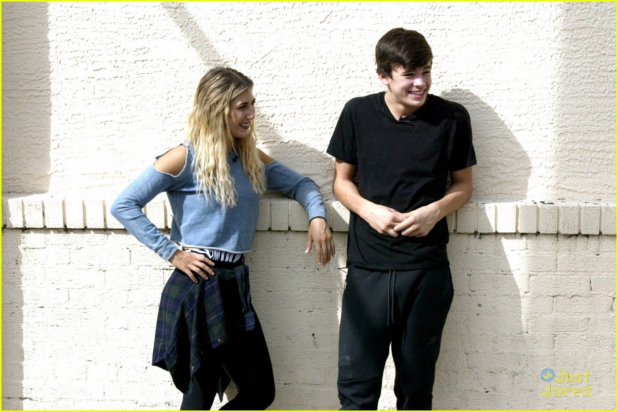 Emma Slater Puts The Spotlight On Shirtless Hayes Grier Outside The