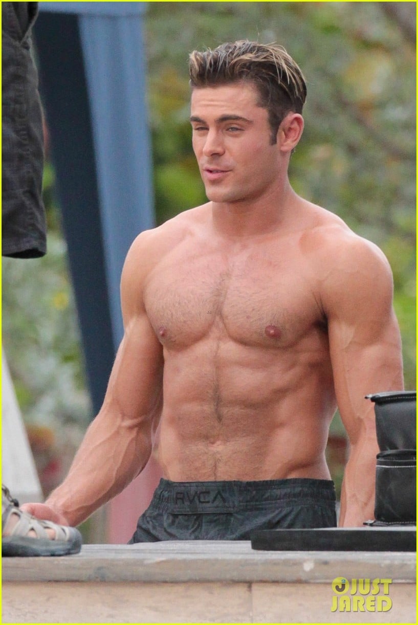 Zac Efron Is The Hottest Shirtless Lifeguard For Baywatch Action Scene Photo Photo