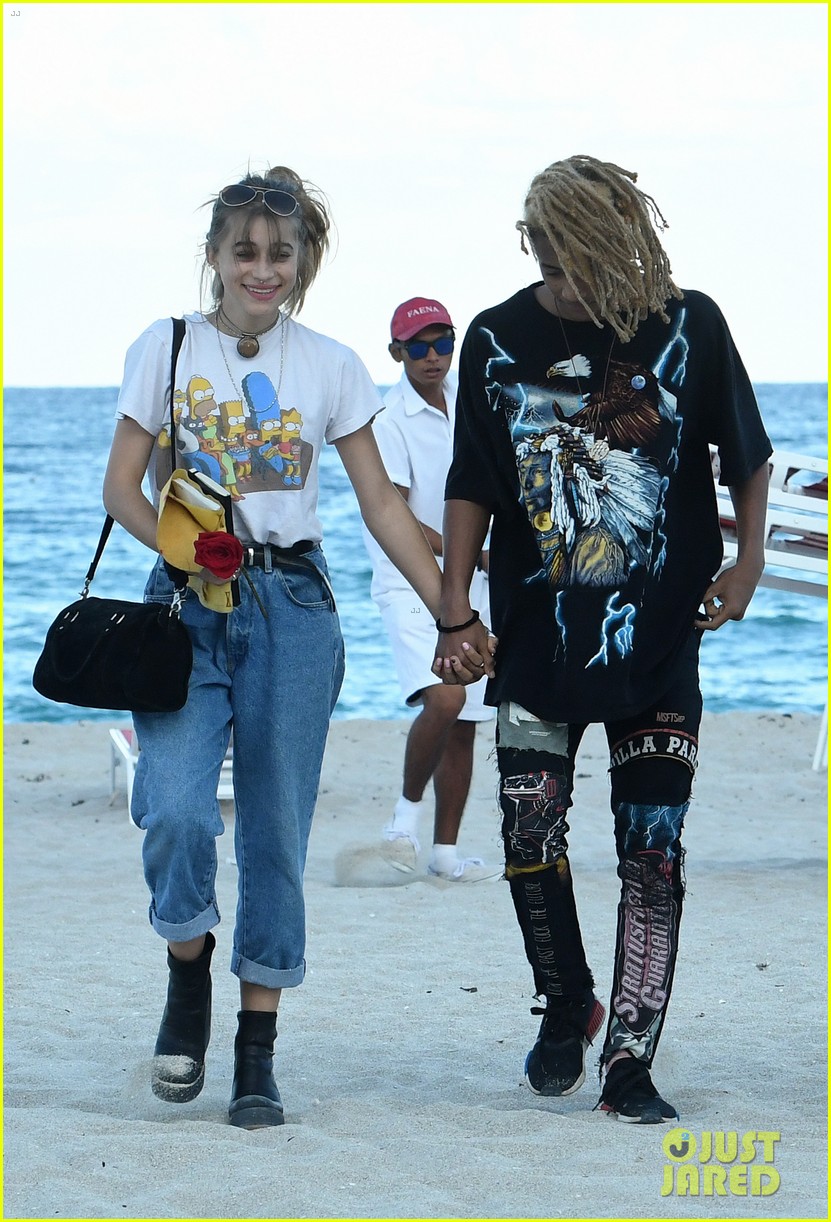 Full Sized Photo Of Jaden Smith New Girlfriend Odessa Adlon Show Off Major Pda On Beach