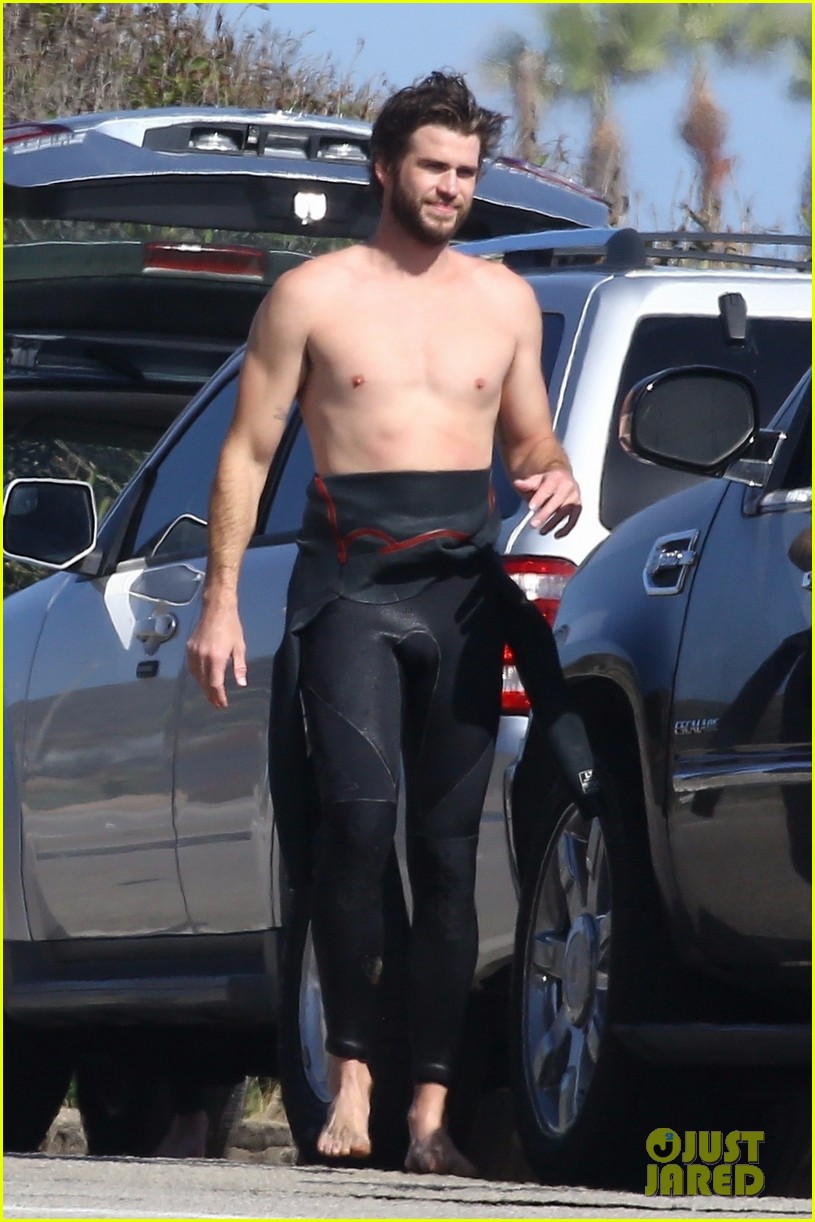 Liam Hemsworth Goes Shirtless While Surfing In Malibu Photo 1166507