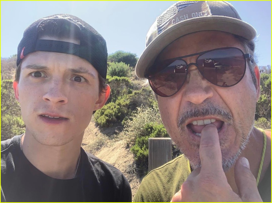 Full Sized Photo Of Tom Holland Hiking With Robert Downey Jr 02 Tom