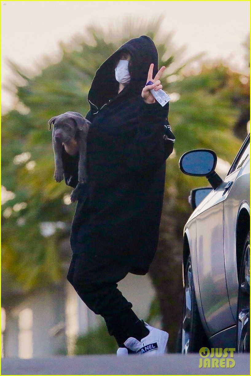 billie eilish out with her dog 03