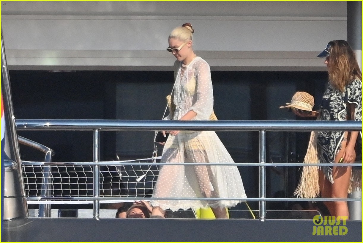 Full Sized Photo Of Gigi Hadid Yellow Bikini On Yacht Gigi Hadid