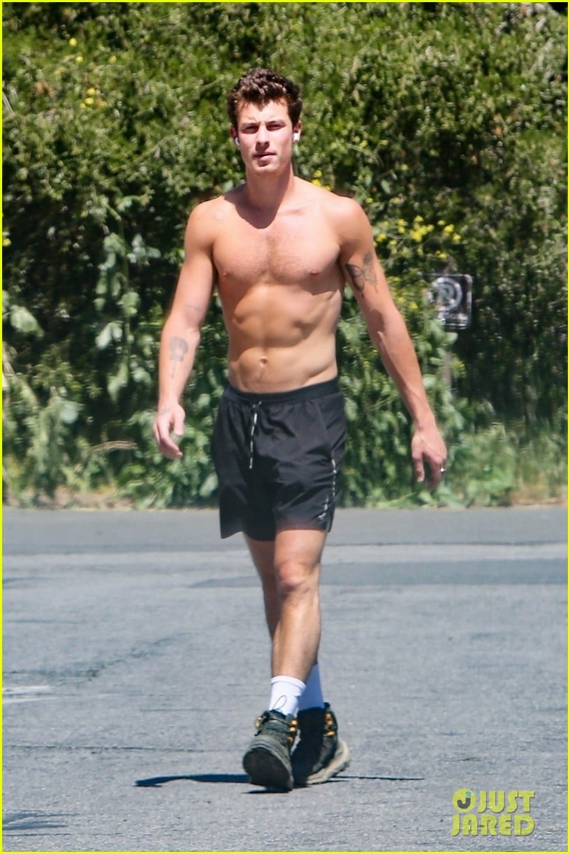 Full Sized Photo Of Shawn Mendes Shirtless On Hike Shawn Mendes