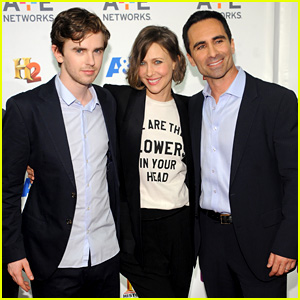 Freddie Highmore Joins 'Bates Motel' Co-Stars at A+E Upfronts in NYC