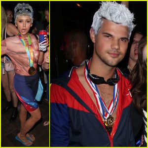 Taylor Lautner & Nina Dobrev Wear Same Costume for Halloween!