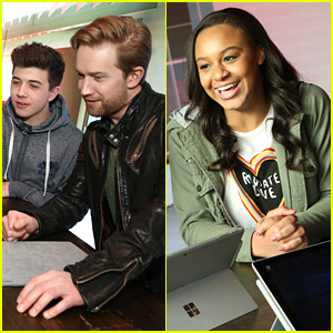 Nia Sioux Joins Bradley Steven Perry & Jason Dolley at Surface Young Hollywood Event