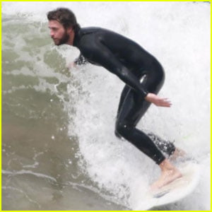 Liam Hemsworth Kicks Off His Day With a Surf Session