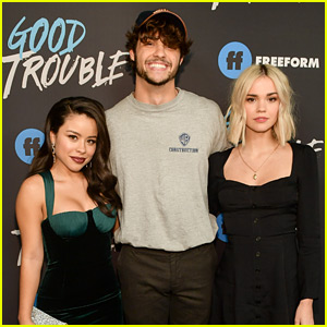 Maia Mitchell & Cierra Ramirez Reunite with Noah Centineo at 'Good Trouble' Premiere!