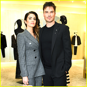 Ian Somerhalder Looks So Suave at Armani Party with Nikki Reed!