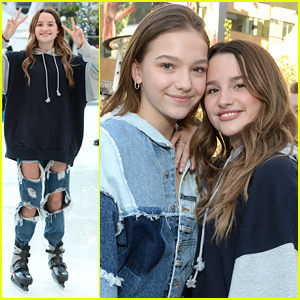 Annie LeBlanc Wears Cut Out Jeans To Instaskate 2019 With Indiana Massara, Brent Rivera & More