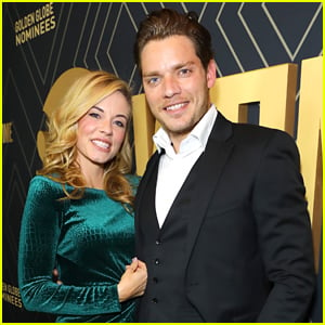 Dominic Sherwood Attends Showtime's Golden Globe Nominees Celebration with Molly Burnett!