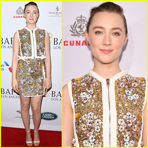 Saoirse Ronan Goes Pretty in Florals for BAFTA Tea Party