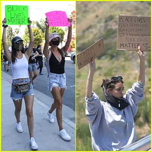 Victoria Justice & Sister Madison Grace Join Protests In Los Angeles