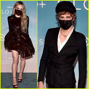 Sabrina Carpenter & Fin Argus Mask Up at the 'Clouds' Drive-In Premiere!