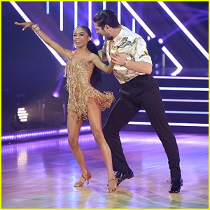 Skai Jackson Glitters In Gold For 'Dancing With The Stars' Semi-Finals - Watch Now!