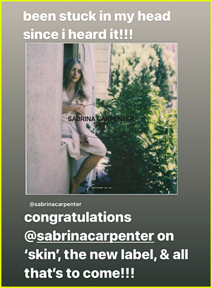 Joshua Bassett Supports Sabrina Carpenter on Instagram Story