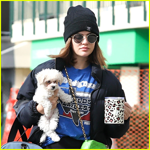Lucy Hale Brings New Puppy Ethel To Pilates With Bailee Madison