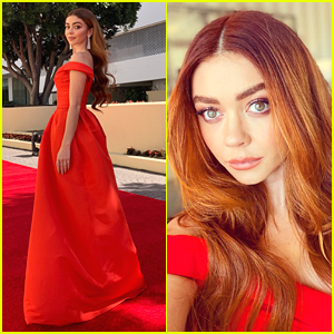 Sarah Hyland Shows Off Her New Red Hair at Golden Globes 2021!