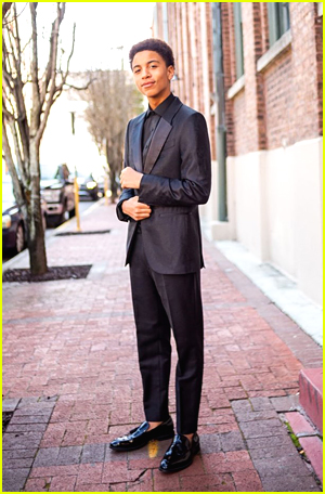 Joshua Caleb Johnson poses for Critics Choice Awards