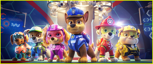 Group photo of the Paw Patrol from Paw Patrol: The Movie