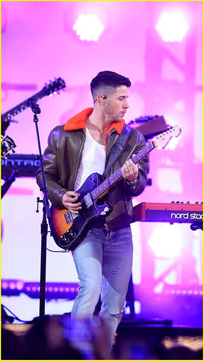 Nick Jonas performing on the Billboard Music Awards