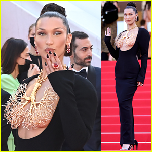 Bella Hadid Wears Revealing Dress To Cannes Film Festival 2021 Screening