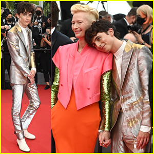 Timothee Chalamet Cozies Up To Co-Star Tilda Swinton at 'The French Dispatch' Cannes Premiere