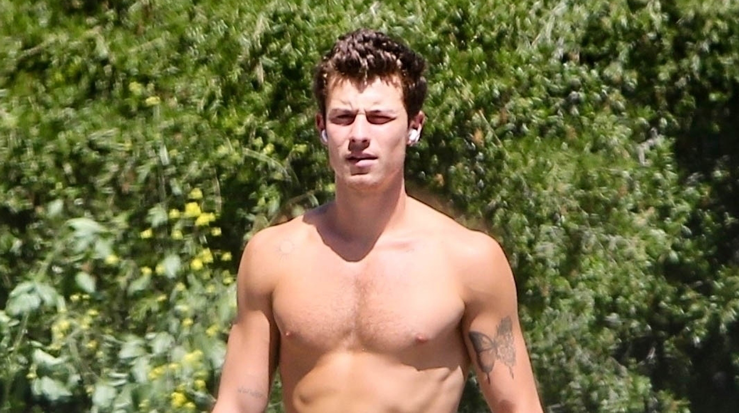 Shawn Mendes Shows Off His Super Toned Six Pack During Shirtless Hike