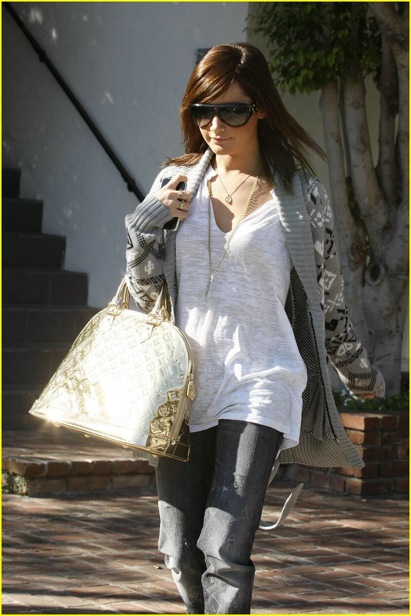 Ashley Tisdale wearing Louis Vuitton Multipli Cite Bag, Mystique