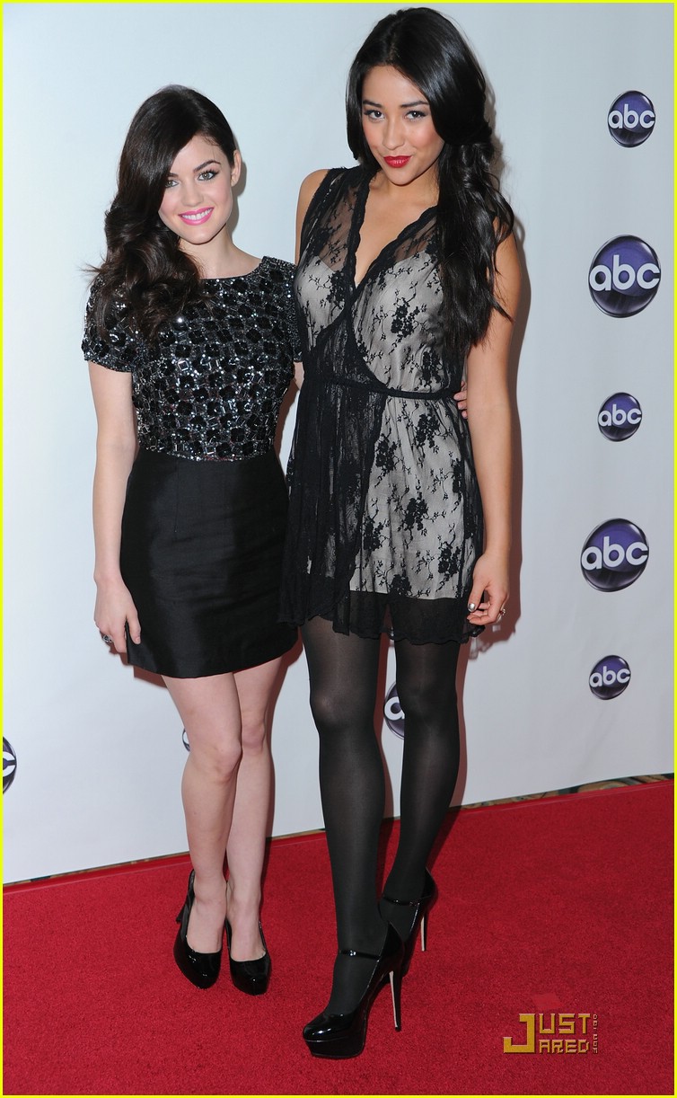 Full Sized Photo of lucy hale shay mitchell abc family press 08 | Lucy