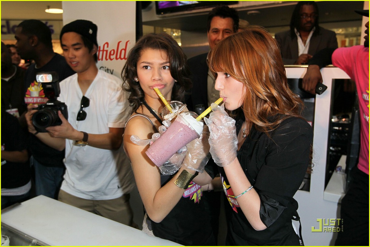 Zendaya & Bella Thorne 'Shake Up' Millions of Milkshakes | Photo 407144 ...