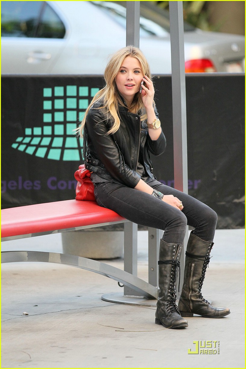 Full Sized Photo of ashley benson staples cell 10 | Ashley Benson