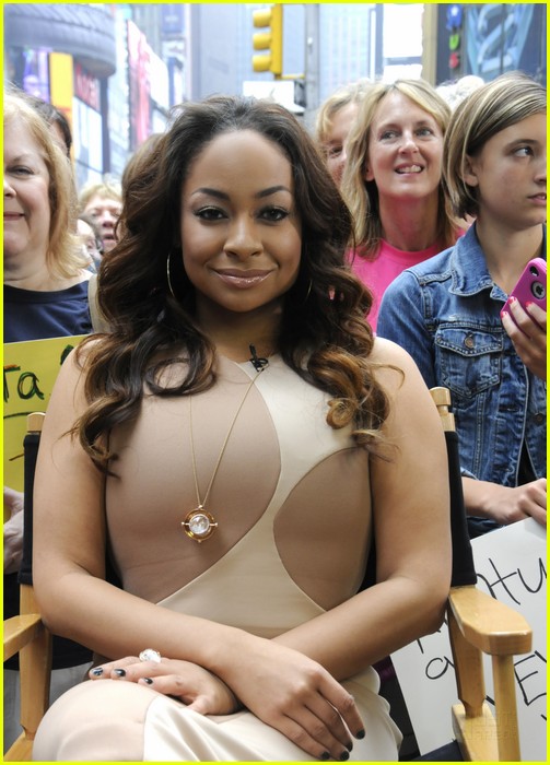 Raven Symone hangs out with Jimmy Fallon during his show in NYC on Friday n...