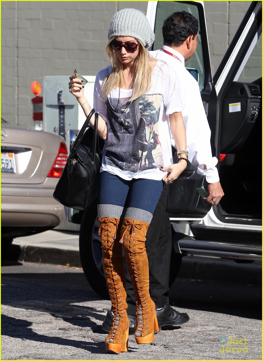 Full Sized Photo of ashley tisdale lace boots shopping 17 | Ashley ...