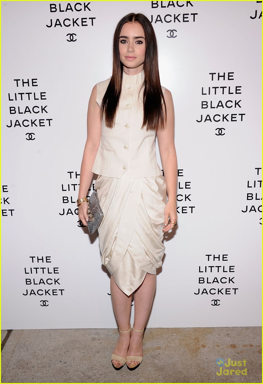 Full Sized Photo of lily collins lbj chanel 03 | Lily Collins: Chanel