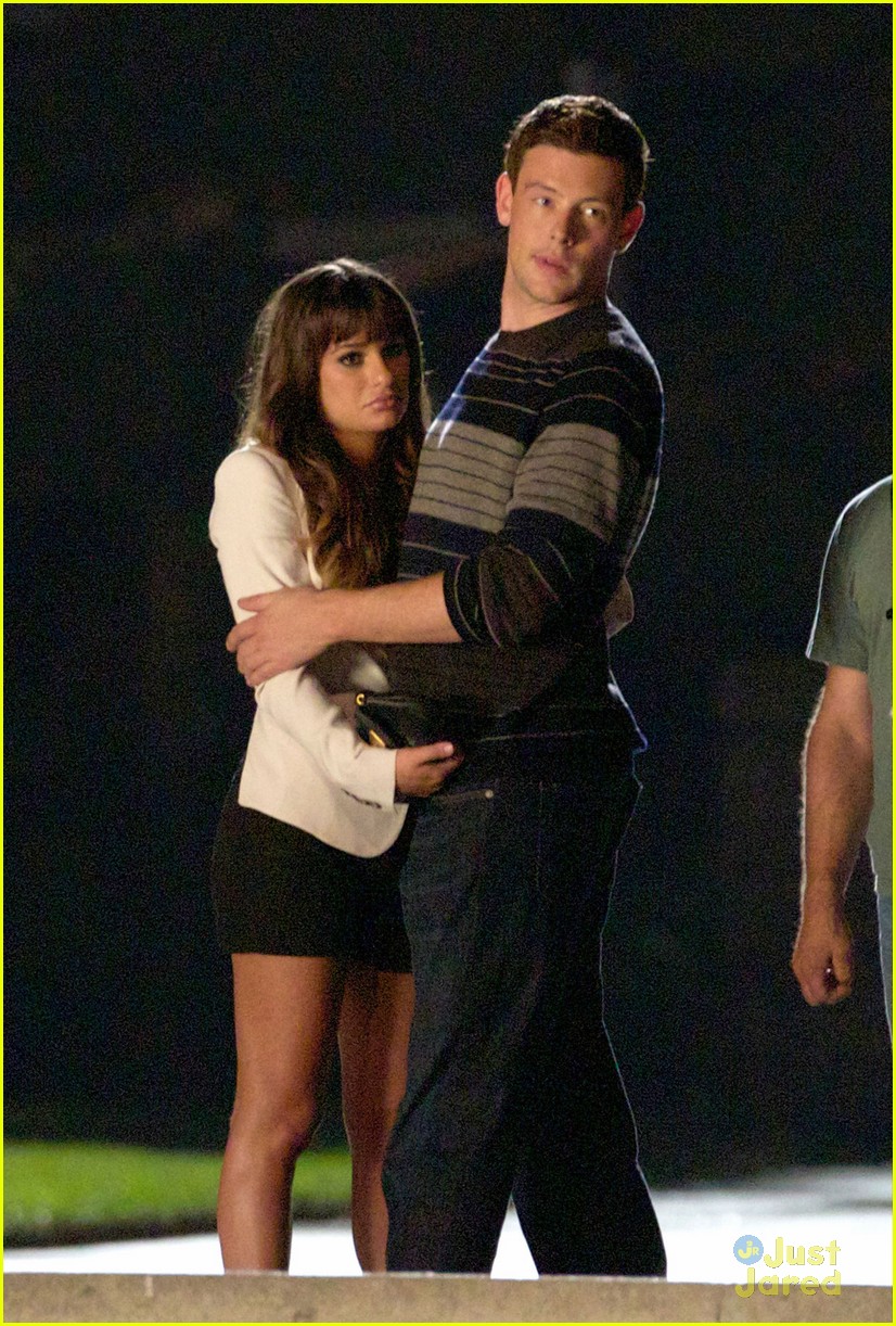 Lea Michele Glee Late Night Shoot With Cory And Chris Photo 496800