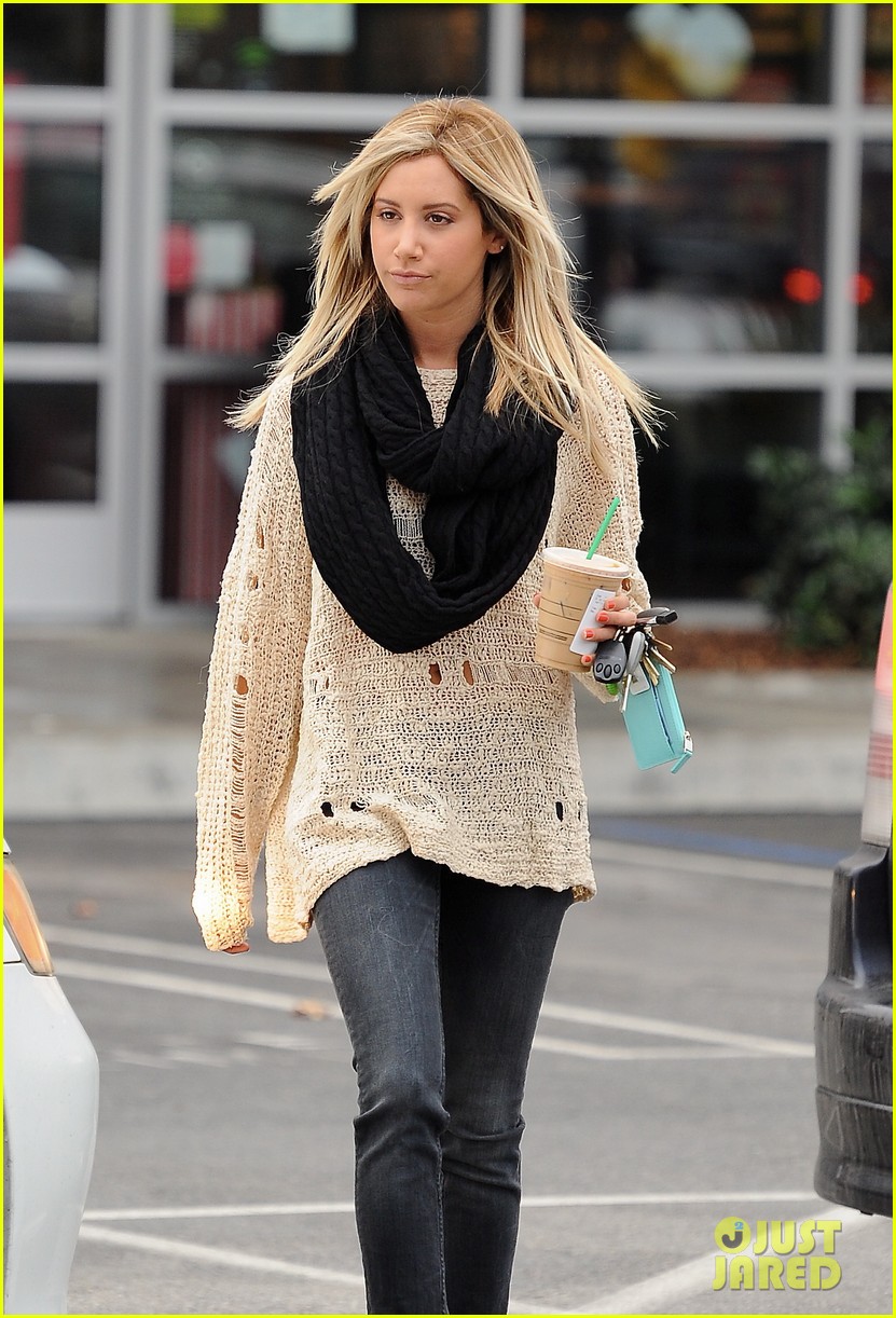 Full Sized Photo of ashley tisdale starbucks studio city 02 | Ashley