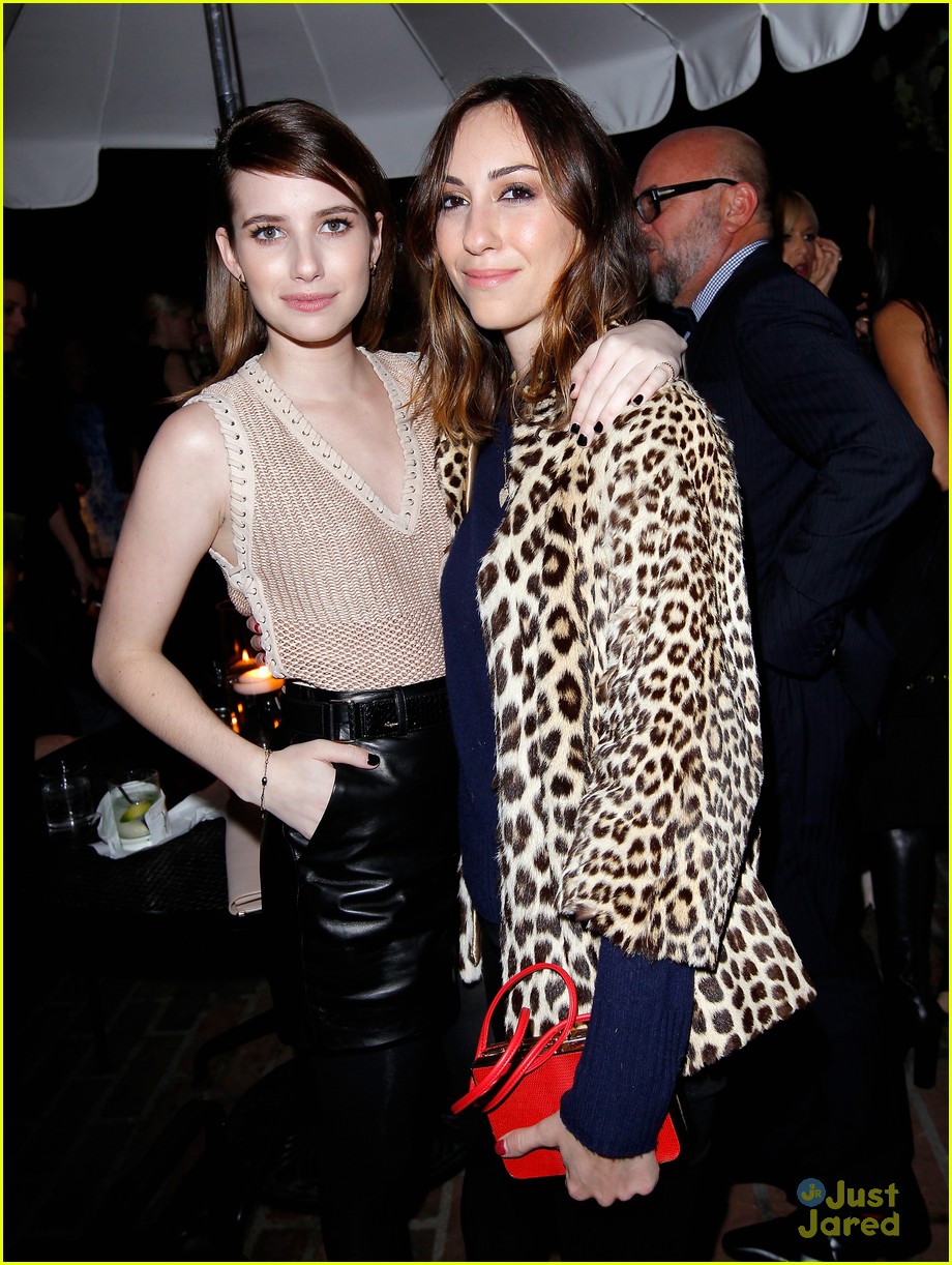 Full Sized Photo of emma roberts keegan allen ferragamo dinner 03 ...