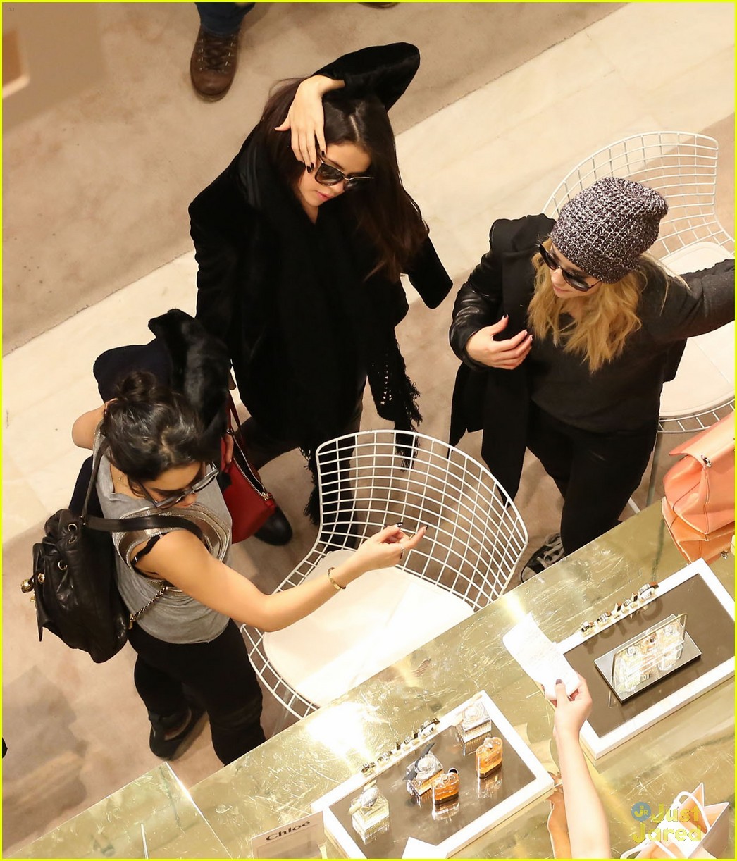 Full Sized Photo of vanessa selena ashley perfume shopping 12 | Selena