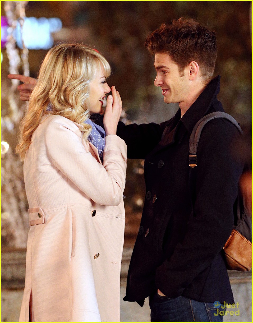 Emma Stone & Andrew Garfield: 'Amazing Spider-Man 2' Night Shoots ...