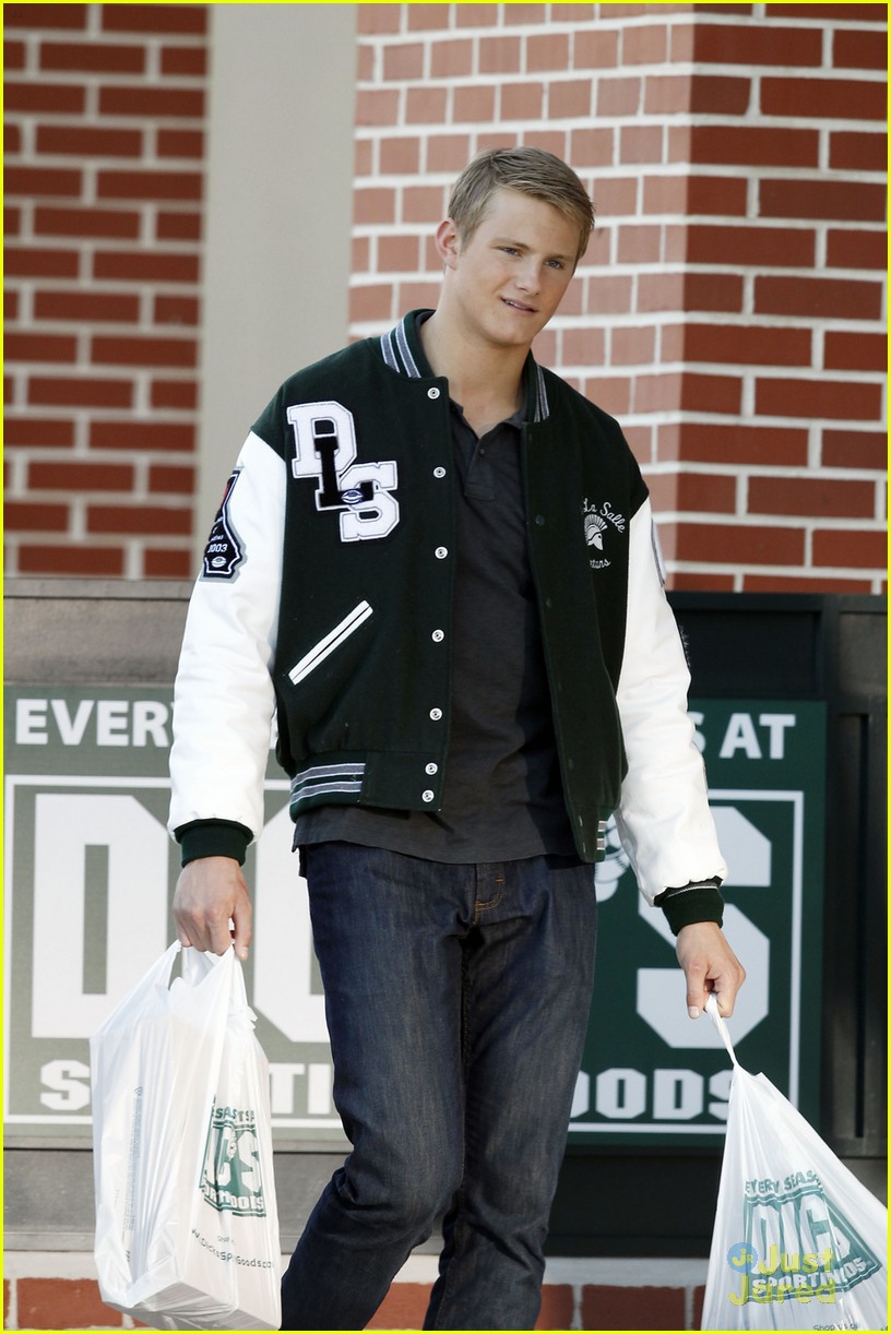 Alexander Ludwig Varsity Jacket on 'When The Game Stands Tall' Set