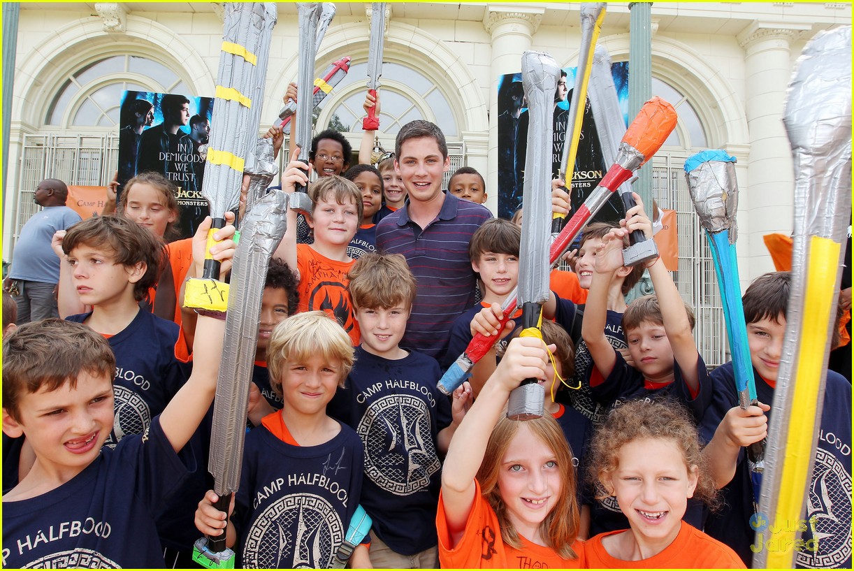 Logan Lerman & Alexandra Daddario: Camp Half-Blood Visit!: Photo