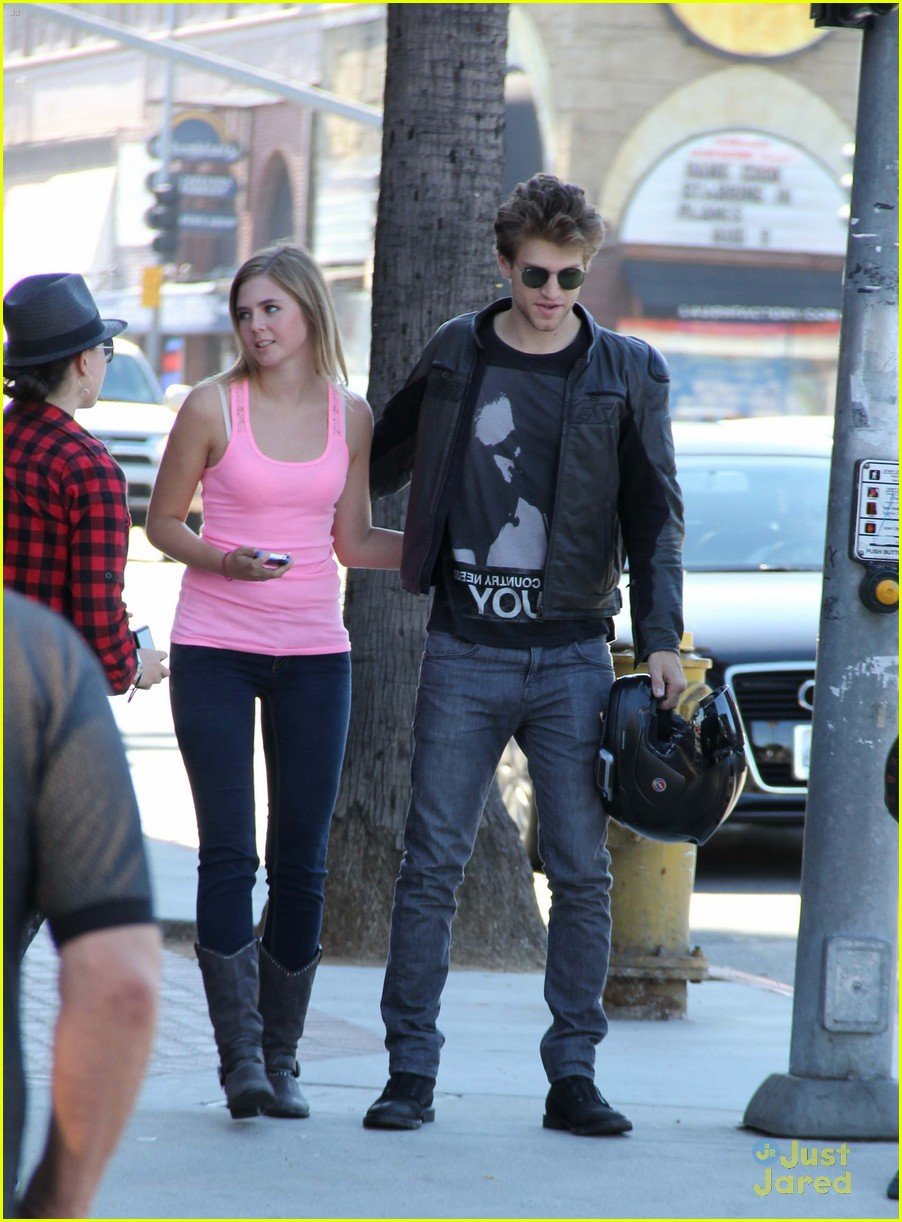 Keegan Allen & Girlfriend Chuck Grant Run Errands in Los Angeles.