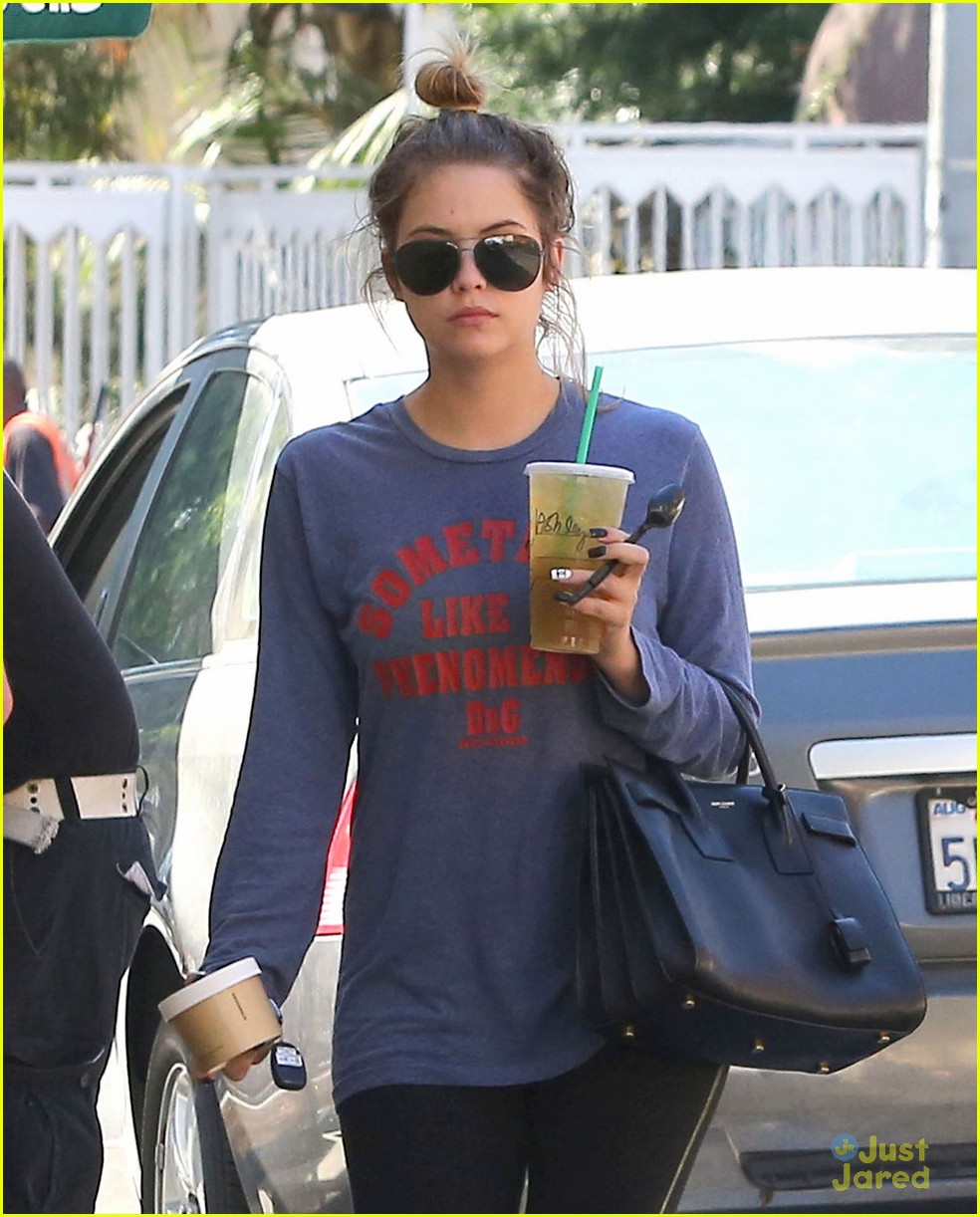 Shay Mitchell Hits Up Chateau Marmont Ashley Benson Picks Up Starbucks Photo Photo