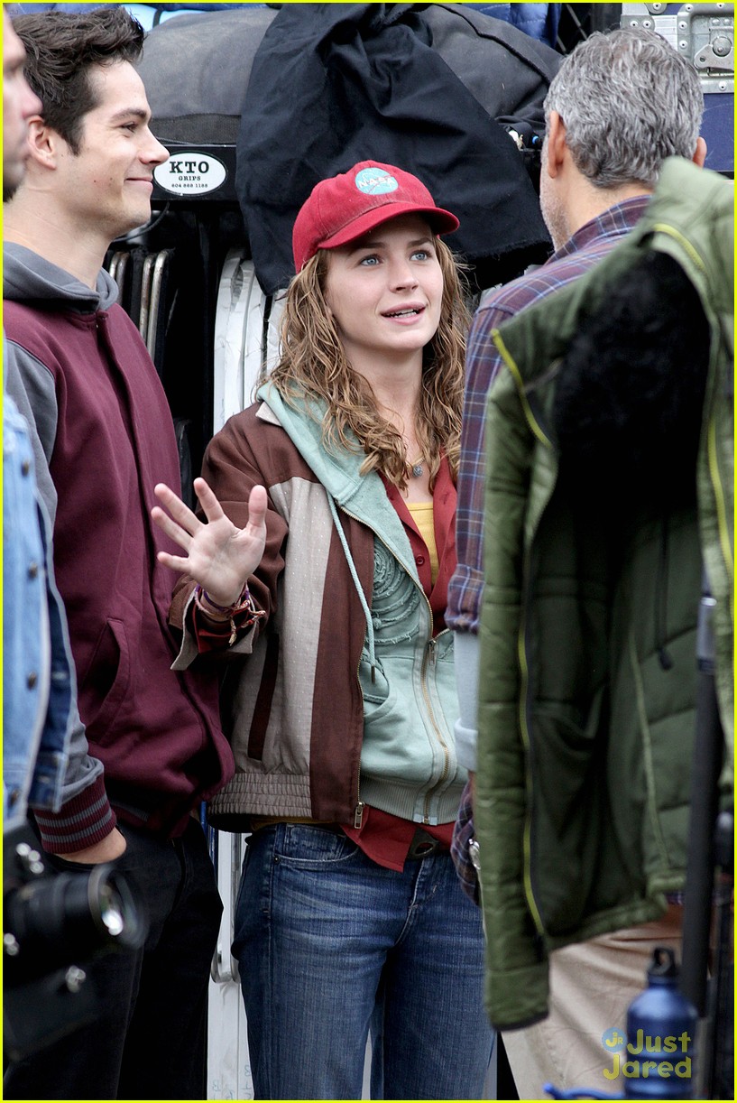 Britt Robertson & Dylan O'Brien 'Tomorrowland' Set with Clooney