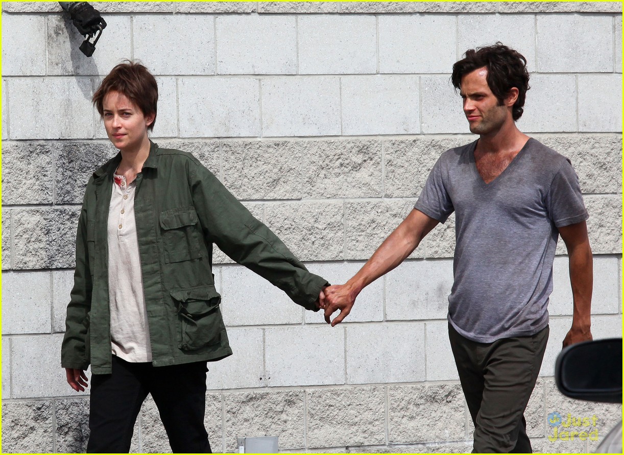 Full Sized Photo Of Penn Badgley Dakota Johnson Cymbeline Action Scenes