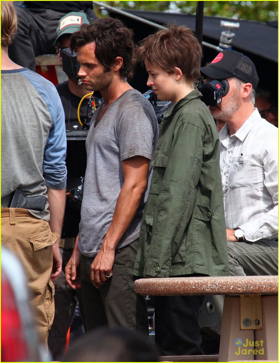 Full Sized Photo Of Penn Badgley Dakota Johnson Cymbeline Action Scenes